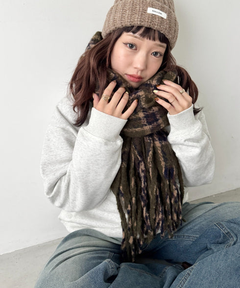 ボリュームチェックマフラー | SL6254030 | カーキ