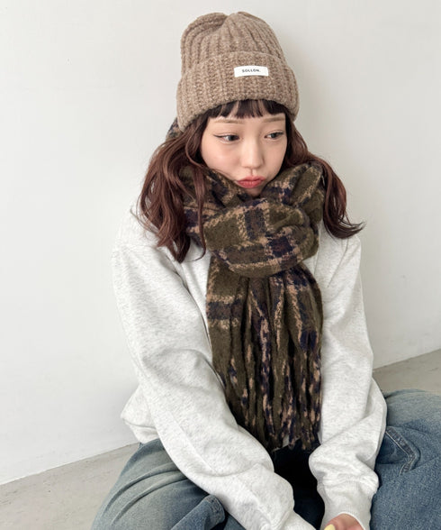 ワンポイントニットキャップ | SL5256119 | ブラウン