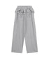 ILLIGO(イリゴ)/サイドライン ウエストフリル フェイクレイヤード ワイド ルーズ スウェットパンツ ブローチ付き/BLOOM RUFFLE LACE SWEAT PANTS | AT2254022 | グレー