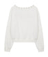 ILLIGO(イリゴ)/アイレット オフショルダー スウェット/BUTTON EYELET OFF-SHOULDER SWEATSHIRT | AT2254024 | ホワイト