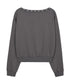 ILLIGO(イリゴ)/アイレット オフショルダー スウェット/BUTTON EYELET OFF-SHOULDER SWEATSHIRT | AT2254024 | チャコールグレー