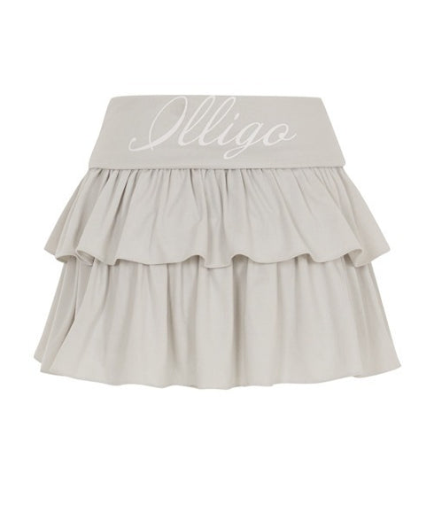 ILLIGO(イリゴ)/レイヤード フリル ティアード ミニスカート（インナーパンツ付き）CANCAN LAYERED LIP SKIRT | AT2254026 | ライトグレー