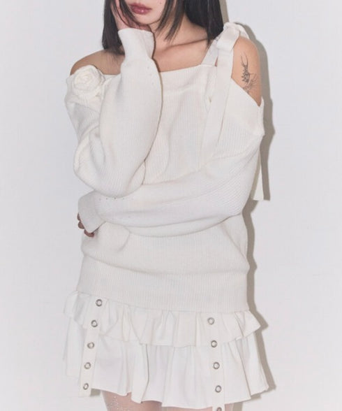 ILLIGO(イリゴ)/レイヤード フリル ティアード ミニスカート（インナーパンツ付き）CANCAN LAYERED LIP SKIRT | AT2254026 | ホワイト