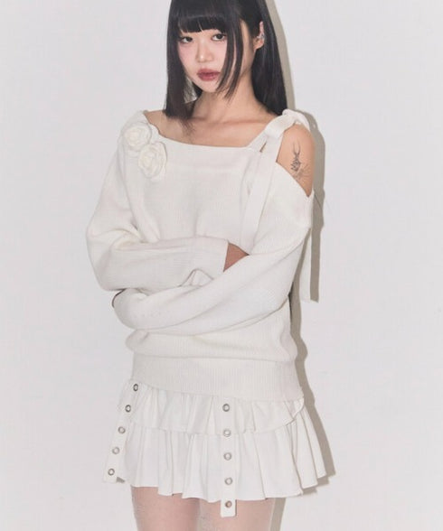 ILLIGO(イリゴ)/レイヤード フリル ティアード ミニスカート（インナーパンツ付き）CANCAN LAYERED LIP SKIRT | AT2254026 | ホワイト