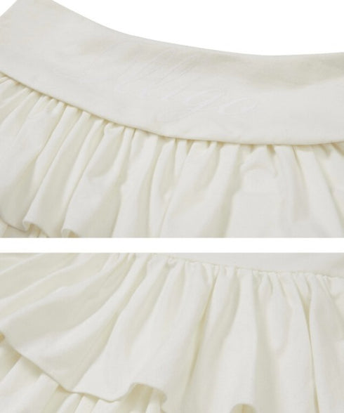 ILLIGO(イリゴ)/レイヤード フリル ティアード ミニスカート（インナーパンツ付き）CANCAN LAYERED LIP SKIRT | AT2254026 | ホワイト