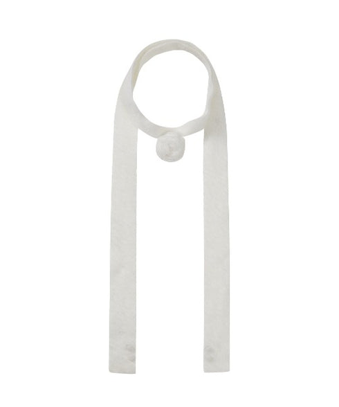 ILLIGO(イリゴ)/2WAY ブローチ付き チョーカー タイ アンゴラ マフラー/FLEUR ANGORA MUFFLER | AT6254027 | ホワイト