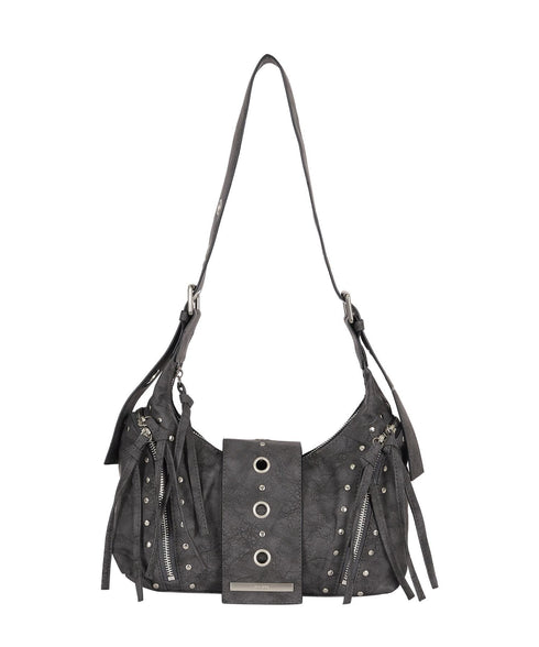 ILLIGO(イリゴ)/ヴィンテージ アイレット スタッズ ショルダーバッグ/RIFF EYELET SHOULDER BAG | AT1254028 | ブラック