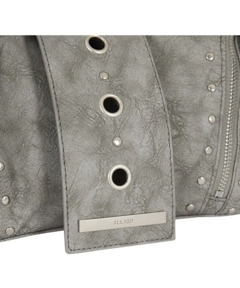 ILLIGO(イリゴ)/ヴィンテージ アイレット スタッズ ショルダーバッグ/RIFF EYELET SHOULDER BAG | AT1254028 | グレー