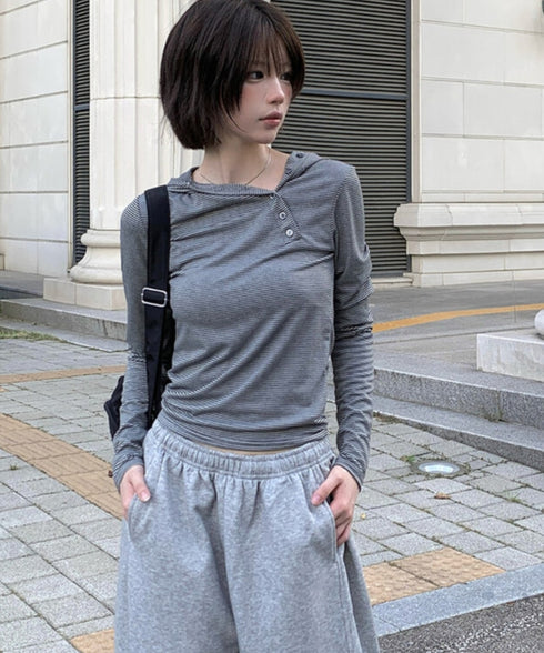 anyonemore(エニワンモア)/ワイド ルーズ 裾ドロスト サイド切り替え トレーニング スウェットパンツ/Rippon Long Wide Training Pants | AT2254030 | グレー