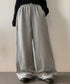 anyonemore(エニワンモア)/ワイド ルーズ 裾ドロスト サイド切り替え トレーニング スウェットパンツ/Rippon Long Wide Training Pants | AT2254030 | グレー