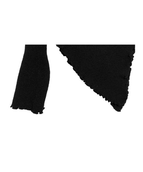 anyonemore(エニワンモア)/オフショルダー コサージュ付き スリム ニット プルオーバー/Weave Off-Shoulder Corsage Slim Knit | AT2254033 | ブラック