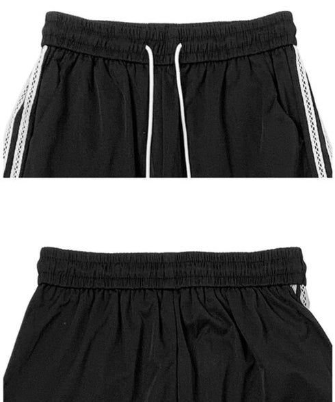 anyonemore(エニワンモア)/サイドレースライン ドローストリング トラック トレーニング パンツ/Dove Line Track Training Pants | AT2254034 | ブラック