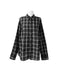 anyonemore(エニワンモア)/チェック柄 オーバーサイズ ルーズフィット 長袖 シャツ/Woods Checkered Oversized Fit Long Sleeve Shirt | AT2254035 | ブラック