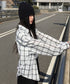 anyonemore(エニワンモア)/チェック柄 オーバーサイズ ルーズフィット 長袖 シャツ/Woods Checkered Oversized Fit Long Sleeve Shirt | AT2254035 | ホワイト