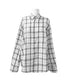 anyonemore(エニワンモア)/チェック柄 オーバーサイズ ルーズフィット 長袖 シャツ/Woods Checkered Oversized Fit Long Sleeve Shirt | AT2254035 | ホワイト