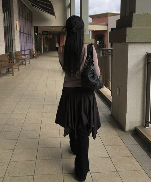 anyonemore(エニワンモア)/フード付き スナップボタン スリムフィット 長袖 Tシャツ/Rezer Hoodie Button Long Sleeve T-Shirt | AT2254036 | ピンクベージュ