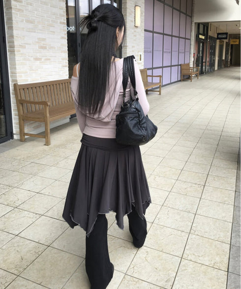 anyonemore(エニワンモア)/フード付き スナップボタン スリムフィット 長袖 Tシャツ/Rezer Hoodie Button Long Sleeve T-Shirt | AT2254036 | ピンクベージュ