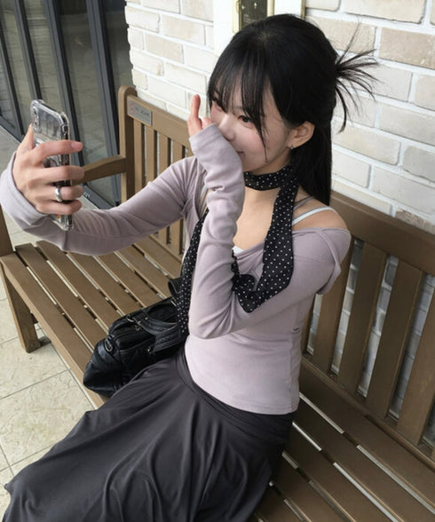 anyonemore(エニワンモア)/フード付き スナップボタン スリムフィット 長袖 Tシャツ/Rezer Hoodie Button Long Sleeve T-Shirt | AT2254036 | ピンクベージュ