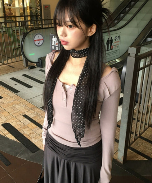 anyonemore(エニワンモア)/フード付き スナップボタン スリムフィット 長袖 Tシャツ/Rezer Hoodie Button Long Sleeve T-Shirt | AT2254036 | ピンクベージュ