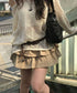 anyonemore(エニワンモア)/ベルトセット 2段ティアード フリル ミニスカート（インナーパンツ付き）/Kasen Cancan Frill Mini Skirt | AT2254038 | ベージュ