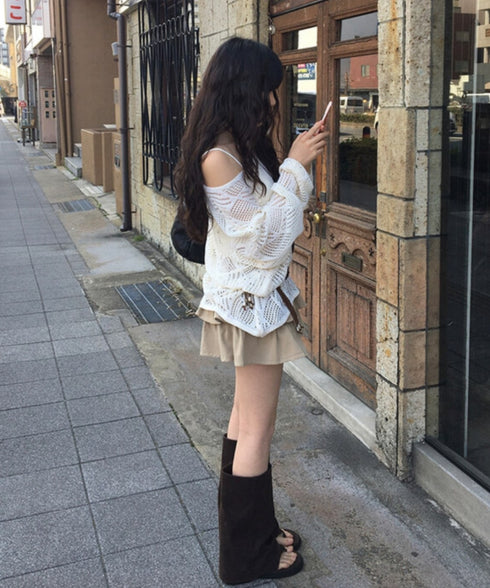 anyonemore(エニワンモア)/ベルトセット 2段ティアード フリル ミニスカート（インナーパンツ付き）/Kasen Cancan Frill Mini Skirt | AT2254038 | ベージュ