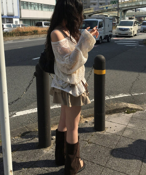 anyonemore(エニワンモア)/ベルトセット 2段ティアード フリル ミニスカート（インナーパンツ付き）/Kasen Cancan Frill Mini Skirt | AT2254038 | ベージュ