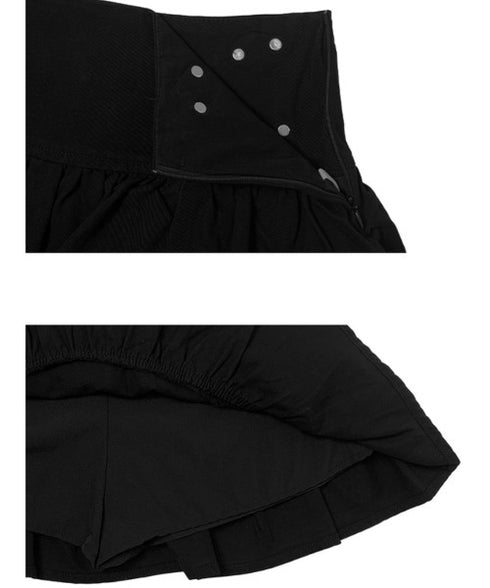 anyonemore(エニワンモア)/ベルトセット 2段ティアード フリル ミニスカート（インナーパンツ付き）/Kasen Cancan Frill Mini Skirt | AT2254038 | ブラック