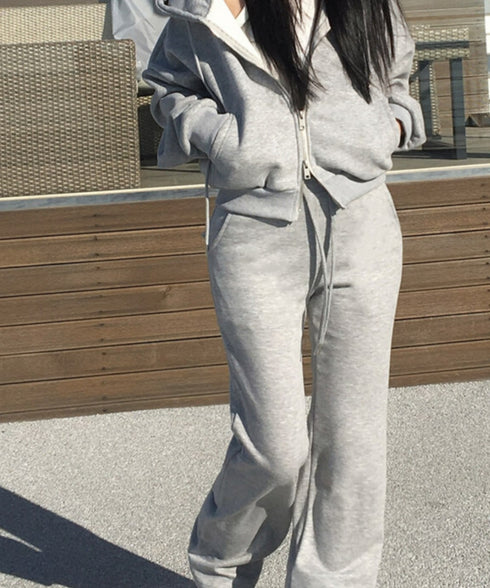 anyonemore(エニワンモア)/バックポケット スリム ブーツカット スウェットパンツ トレーニングパンツ/Living Back Pocket Slim Bootcut Training Pants | AT2254041 | グレー