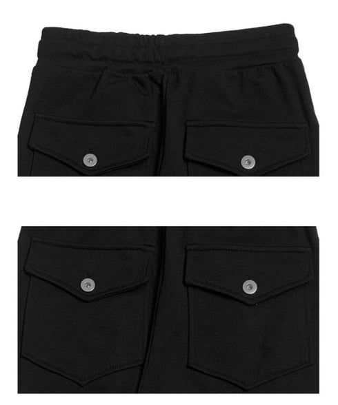 anyonemore(エニワンモア)/バックポケット スリム ブーツカット スウェットパンツ トレーニングパンツ/Living Back Pocket Slim Bootcut Training Pants | AT2254041 | ブラック