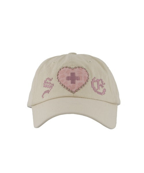 SETUPEXE(セットアップイーエックスイー)/スタッズ アップリケ ベースボール キャップ 帽子/LEO APPLIQUE BALL CAP | AT5254042 | ベージュ