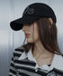 SETUPEXE(セットアップイーエックスイー)/スタッズ アップリケ ベースボール キャップ 帽子/LEO APPLIQUE BALL CAP | AT5254042 | ブラック