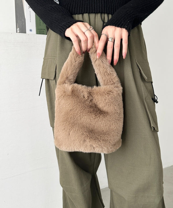 フェイクファーバケットバッグ | CL6254013 | ブラウン