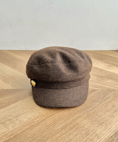 ゴールドボタンウールライクキャスケット | CL5256070 | ブラウン