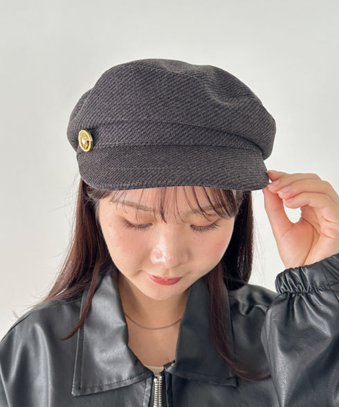 ゴールドボタンウールライクキャスケット | CL5256070 | グレー