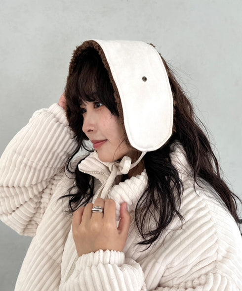 ボアスエード紐付きイヤーマフ/耳当て | CL6254018 | アイボリー