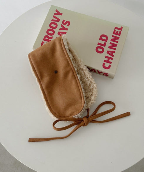 ボアスエード紐付きイヤーマフ/耳当て | CL6254018 | キャメル