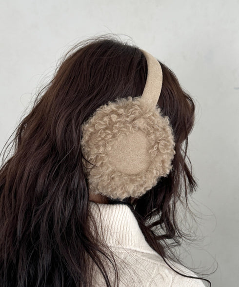 折りたたみボアムートンイヤーマフ | CL6254019 | ベージュ