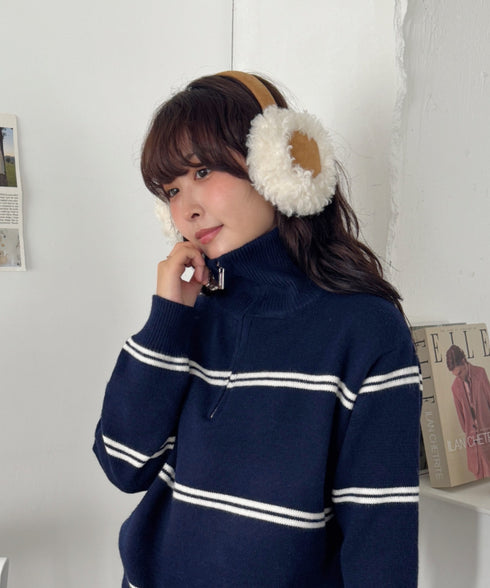 折りたたみボアムートンイヤーマフ | CL6254019 | キャメル