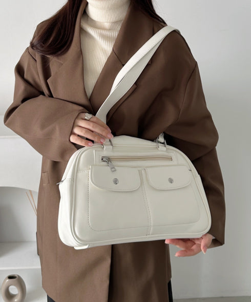 ダブルポケットボストンバッグ | CL1256073 | アイボリー