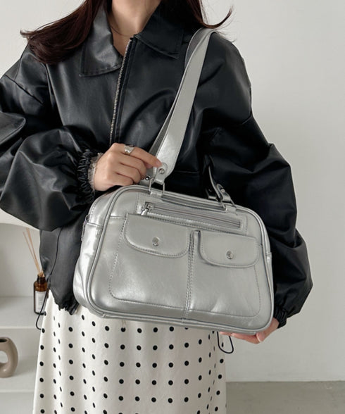ダブルポケットボストンバッグ | CL1256073 | シルバー
