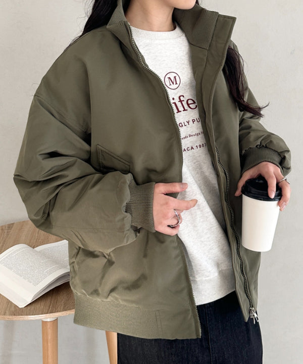 オーバーサイズスタンドカラーブルゾン | CL2254020 | カーキ