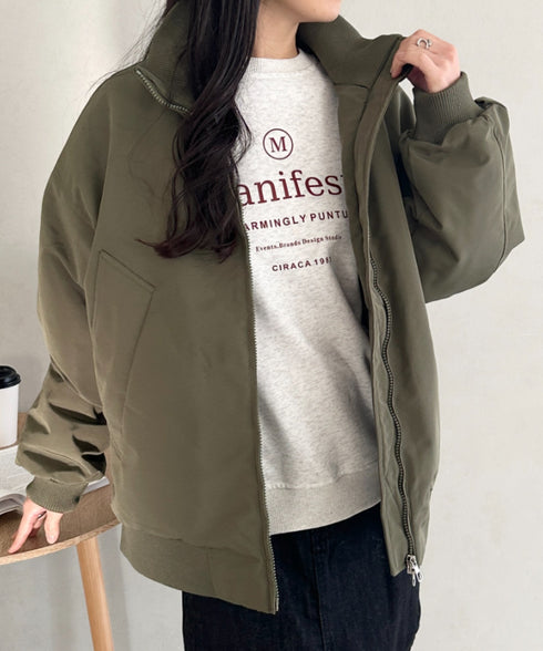 オーバーサイズスタンドカラーブルゾン | CL2254020 | カーキ