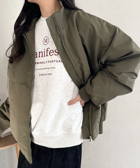 オーバーサイズスタンドカラーブルゾン | CL2254020 | カーキ