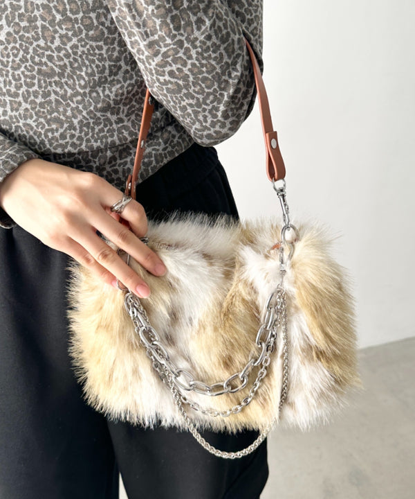 レオパードフェイクファーショルダーバッグ | BA1256055 | ブラウン