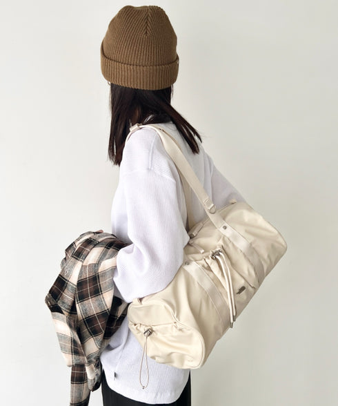 THE NORTH FACE(ザ・ノースフェイス)/軽量 ショルダートートバッグ ダッフルバッグ/BONNEY DUFFLE BAG S | IM1254053 | クリーム