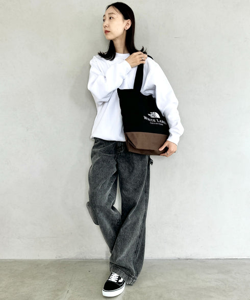 THE NORTH FACE(ザ・ノースフェイス)/A4対応 大容量 キャンバス トートバッグ/BLOCK CANVAS BAG | IM1254055 | ブラック