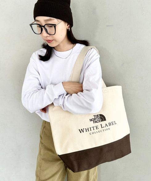 THE NORTH FACE(ザ・ノースフェイス)/A4対応 大容量 キャンバス トートバッグ/BLOCK CANVAS BAG | IM1254055 | クリーム