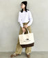THE NORTH FACE(ザ・ノースフェイス)/A4対応 大容量 キャンバス トートバッグ/BLOCK CANVAS BAG | IM1254055 | クリーム