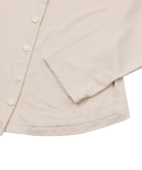 MUCENT(ムセント)/スリム フィット ラウンドネック カーディガン/ANZ SLIM FIT R-NECK CARDIGAN | AT2254056 | ベージュ