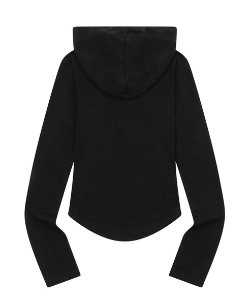 MUCENT(ムセント)/スナップボタン スリム フィット フード Tシャツ/RUEN SIGNATURE SLIM HOOD T | AT2254057 | ブラック